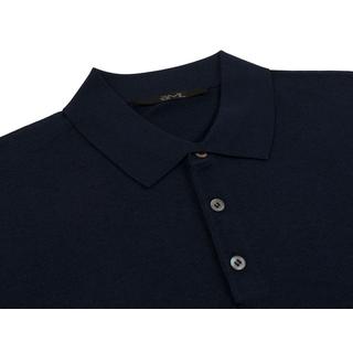 Silk and cotton polo