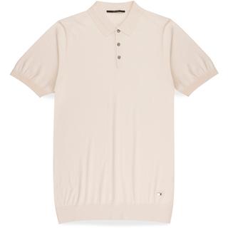 Silk and cotton polo