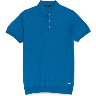 Silk and cotton polo