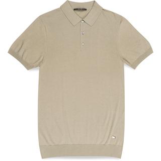 Silk and cotton polo