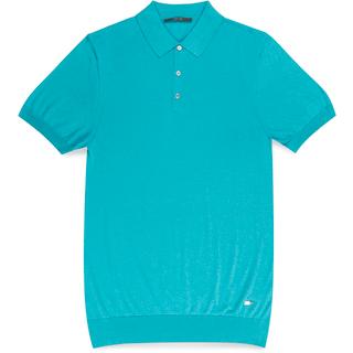 Silk and cotton polo