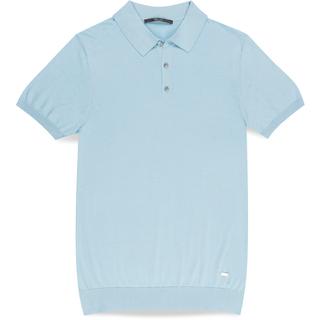 Silk and cotton polo