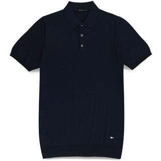 Silk and cotton polo